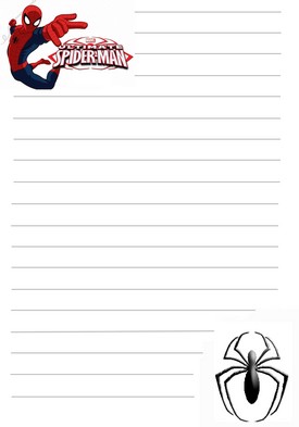 papier a lettre spiderman ultimate